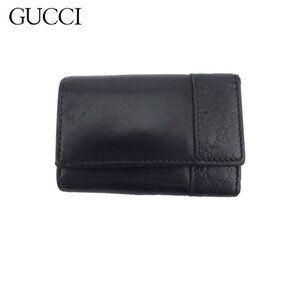 GUCCI Key Case Guccisima Leather Authentic Used D2553